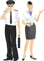 Image showing Flight form stewardess,