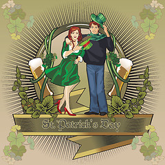 Image showing st. Patrick day girl  label