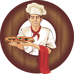 Image showing italian pizza cook