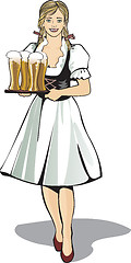 Image showing pub waitress