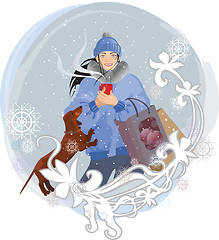 Image showing winter girl