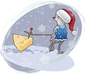 Image showing Christmas gift for mouse