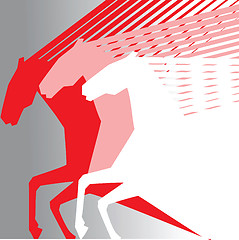 Image showing pink horses 