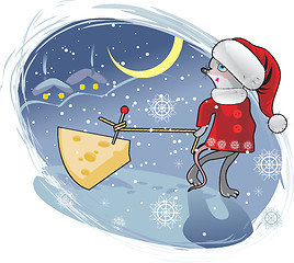 Image showing Christmas mouse