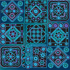 Image showing blue geometrical pattern