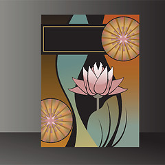 Image showing lotus pattern, book background