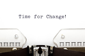 Image showing Typewriter Time For Change