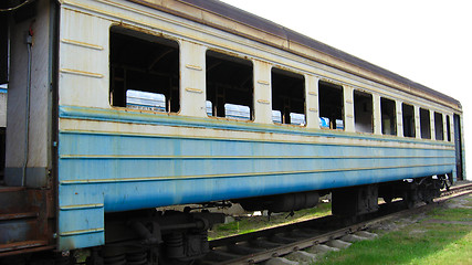 Image showing The lonely railway car