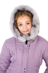 Image showing Girl in a winter jacket