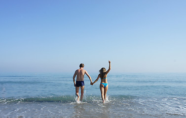 Image showing Couple on the beach