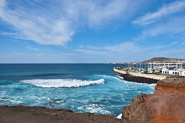 Image showing Stormy Sea at Playa Blanca