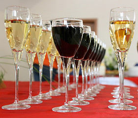 Image showing Wine glasses