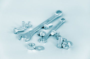 Image showing Spanners, female-screws, screw-bolts