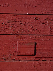 Image showing old red wooden wall