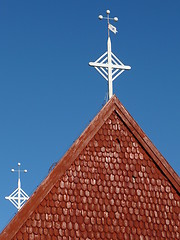 Image showing church roof with cross