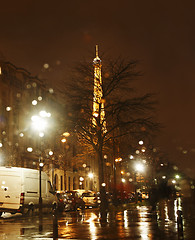 Image showing Rainy Night in Paris