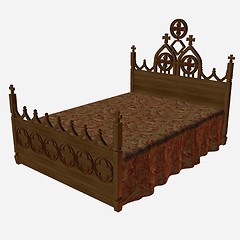 Image showing Medieval Bed