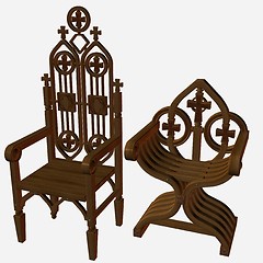 Image showing Medieval Chairs