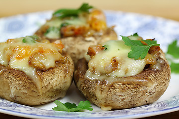 Image showing Stuffed champignon