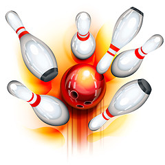 Image showing Bowling game (top view)