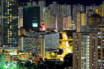 Image showing Hong Kong crowded urban at night
