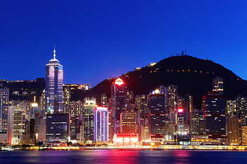 Image showing Hong Kong skyline at night