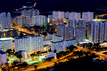 Image showing downtown in Hong Kong at night