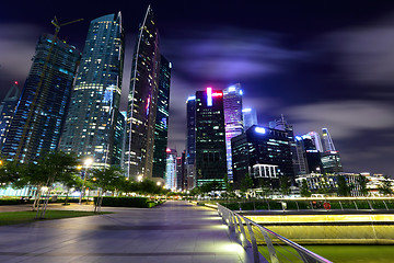 Image showing Singapore City at dusk