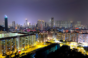 Image showing downtown in Hong Kong at night