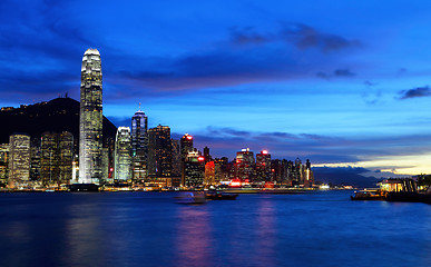 Image showing Hong Kong skyline at night