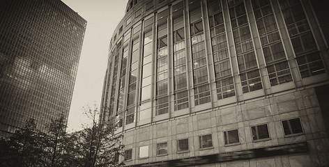 Image showing Office Buildings and Skyscrapers in Canary Wharf, financial dist