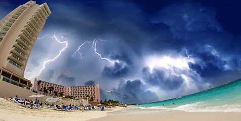 Image showing Caribbean Landscape with Dramatic Sky