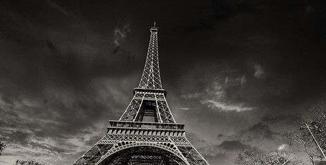 Image showing Paris - La Tour Eiffel. Wonderful sunset colors in winter season