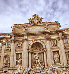 Image showing Trevi Fountain in Rome, Autumn season