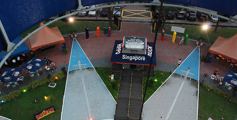 Image showing Aerial view of Singapore from Hot-Air Balloon