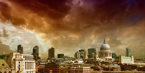 Image showing City of London one of the leading centers of global finance and 