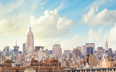 Image showing NEW YORK CITY - MARCH 12: The Empire State Building and Chrysler