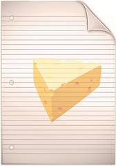 Image showing Single sheet of old grungy lined note paper background texture 