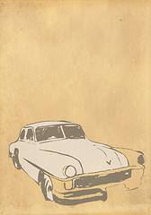 Image showing vintage background with a car 