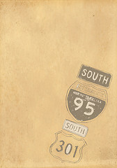 Image showing paper vintage with Texas  background 