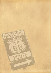 Image showing paper vintage with Texas  background 