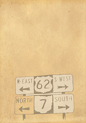 Image showing paper vintage with Texas  background 