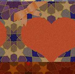 Image showing Valentine's day or Wedding background with hearts 