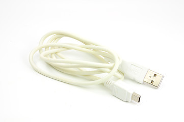 Image showing USB plugs in the form of a circle on a white background 