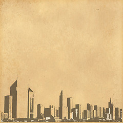 Image showing grunge image of cityscape from old paper 