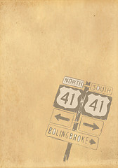 Image showing paper vintage with Texas  background 