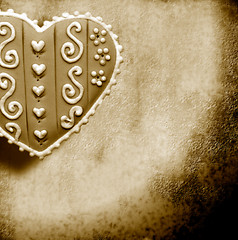 Image showing love card in sepia tone