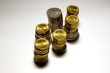 Image showing piles of coins