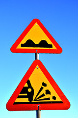 Image showing uneven road signs