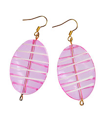 Image showing Earrings glass oval